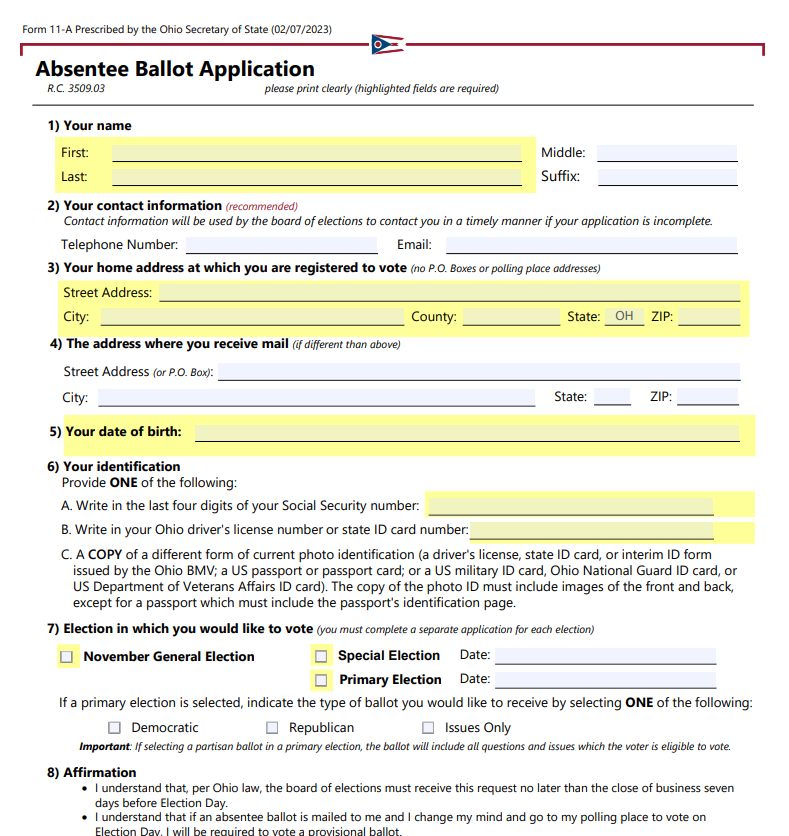 Absentee Ballot Application 2024 Lorri Christel