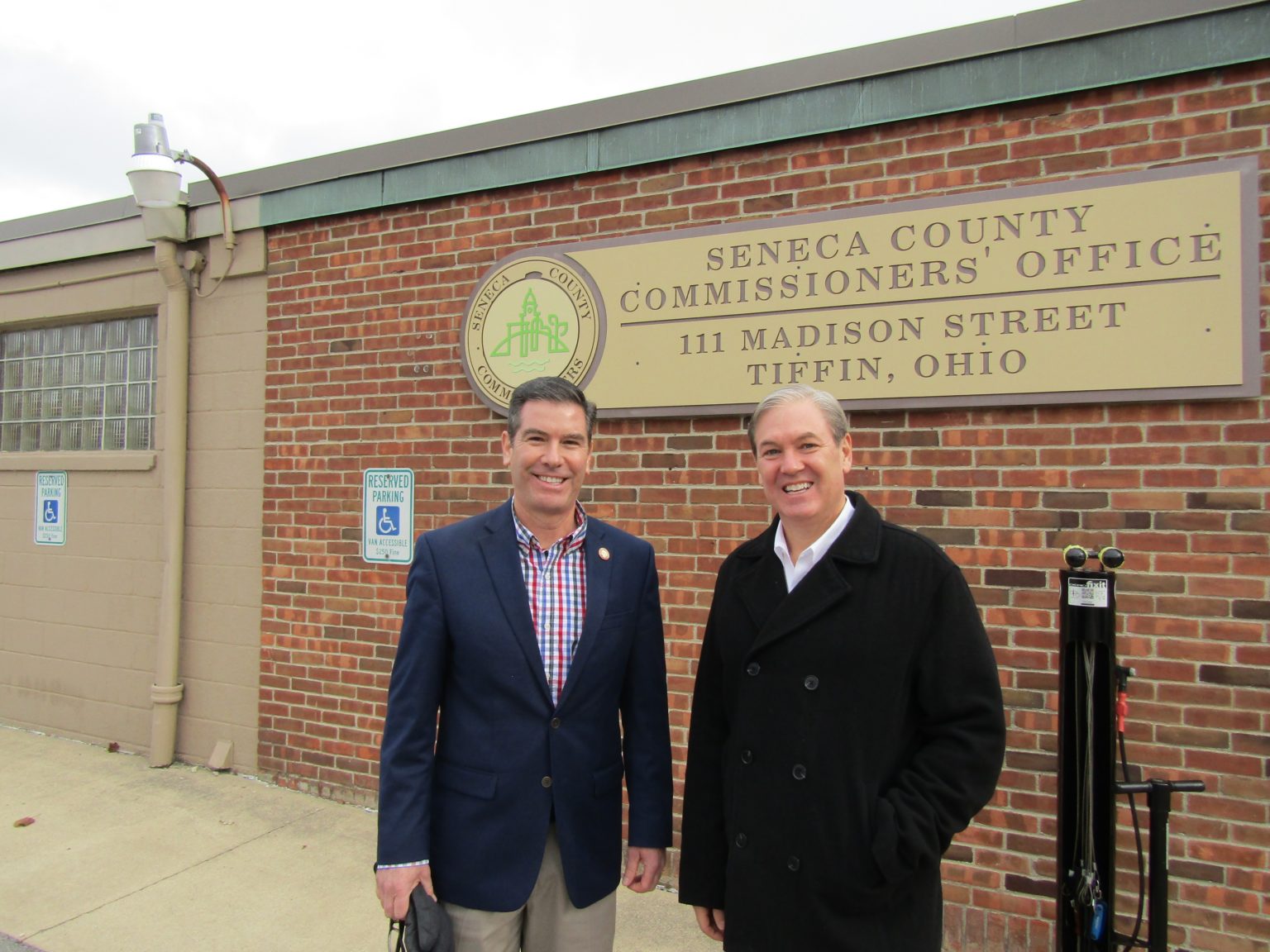 State Rep. Craig Riedel visits commissioners, Mohawk HS